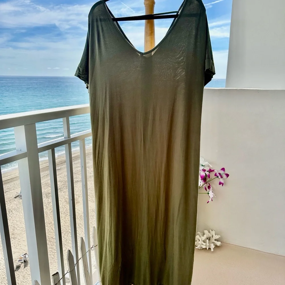 Olive Green Flowing maxi dress